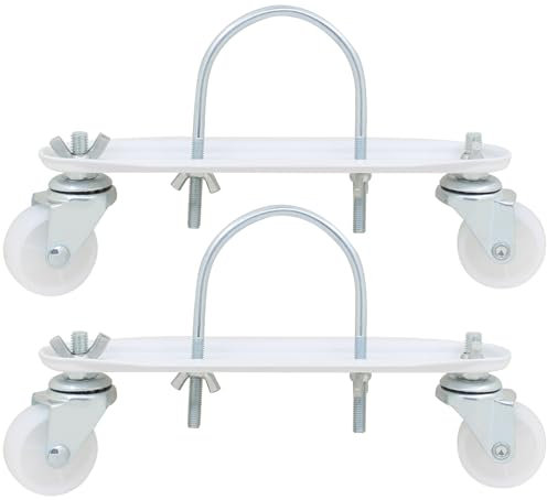 Soporte de polea móvil para el radiador relleno de aceite 1 par 360 ° giratriz ruedas de ruedas pesadas para el calentador eléctrico en forma de cubo de acero de acero de carbono, radiador relleno de