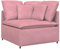 vidaXL Modulares Sofa Eckmodul mit Kissen Rosa 100 cm