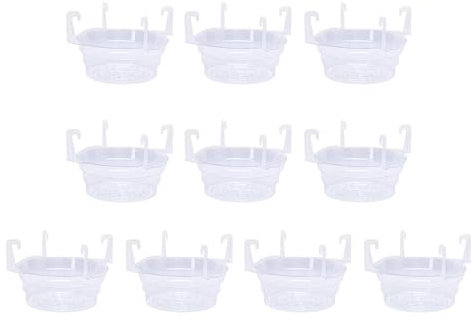 Hanging Plant Water Catcher Tray – Plastic Drip Trays for Indoor Outdoor Flower Pots, Planter Water Plates for Hanging Baskets, Saucers for Potted Plants and Garden Use, 10 Pack (12Inch)