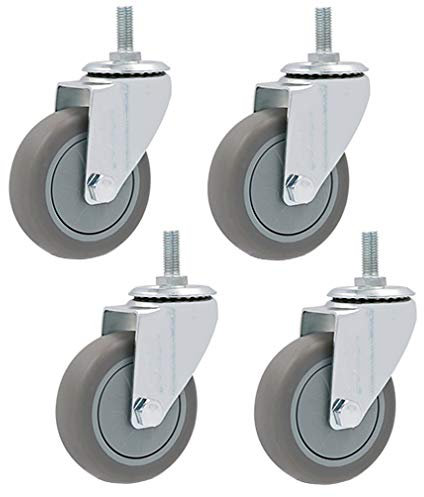 TYYCKJ Hochleistungs-Lenkrollen mit Bremsen, M12-Schraubenmontage für Wagen und Möbel, trägt bis zu 600 kg für sanfte und leise Bewegung