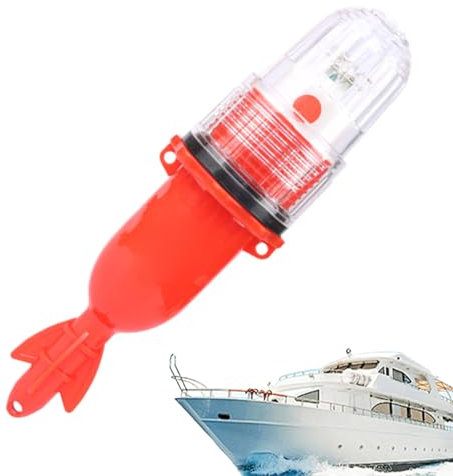 Underwater Light, Fishing Strobe, 8.27x2.28in Waterproof Glow Lamp, Lure Bait, High Intensity Brightness for Marine, Kayak, Boats, Pontoons, Buoys, Freshwater and Saltwater Fishing