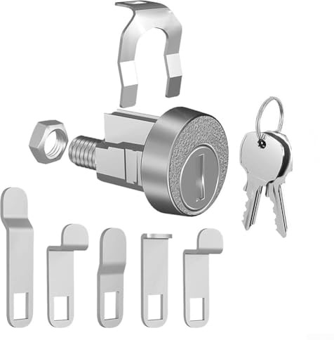 Serratura per cassetta postale in lega di zinco con 5 piastre e 2 chiavi, compatibile con C9100, soluzione di sicurezza affidabile per sostituire le vecchie serrature in modo rapido ed efficace