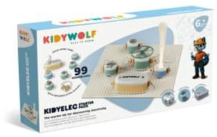 KIDYWOLF - KIDYELEC Starter - Kit Électricité Enfant STEM 11 Blocs 6ans+ | Jeu éducatif STEM, initiation ludique et sans danger, montage facile et rapide, 11 blocs électroniques, circuits évolutif