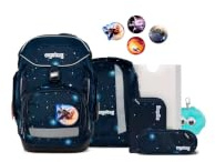 ergobag Schulranzen-Set Pack Set Bundle KoBärnikus - Dunkelblau | Ergonomischer Schulrucksack flexibel, 7-teiliges Set für die 1. Klasse Grundschule, für Mädchen und Jungen, AW25/26