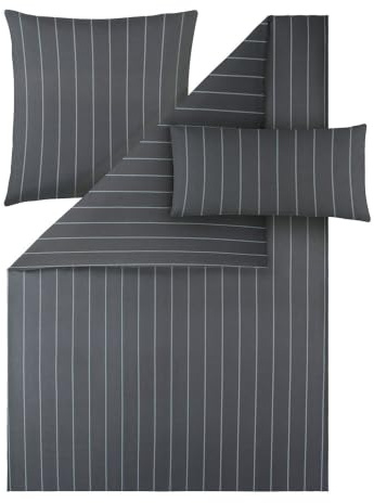 ESTELLA Bettwäsche Milo | Nachtblau | 135x200 cm + 80x80 cm | bügelfreie Qualität | pflegeleicht & trocknerfest | ideale Vier-Jahreszeiten-Garnitur | 100% Baumwolle