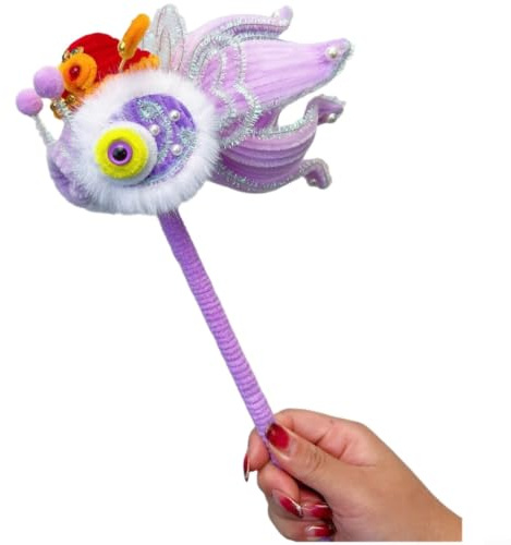 Fauhapyway Handgefertigte Laterne im chinesischen Stil für Kinder, 32x16.5cm(Purple)