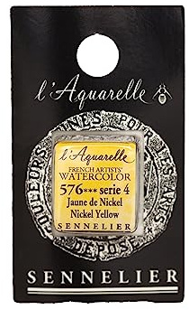 Sennelier l'Aquarelle Watercolour Half Pan S4 - Nickel Yellow (576)