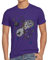 style3 16-Bit Controller T-Shirt Herren SNES NES Kart Yoshi Luigi Mario, Größe:L, Farbe:Lila
