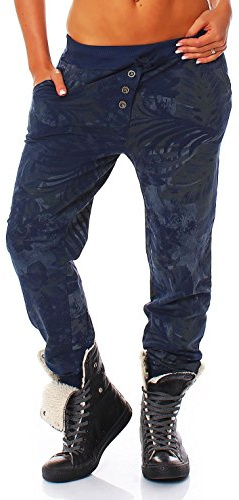 Malito Damen Jogginghose mit Jungle Print | Sporthose mit Muster | Baggy zum Tanzen | Sweatpants - Trainingshose 83728