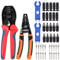 EYPINS Kit di Crimpatura Solare,Pinza Crimpatrice Solare + 10 Coppie di Connettori per Cavi Fotovoltaici Maschio/Femmina per Pannello Solare,per 2.5/4.0/6.0mm²