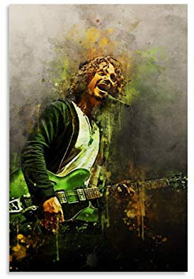 YZLI 80er Jahre Gitarristen Chris Cornell Audioslave Leinwand-Kunst-Poster und Wandkunstdruck, modernes Familienschlafzimmer, Dekor-Poster 50 x 75 cm
