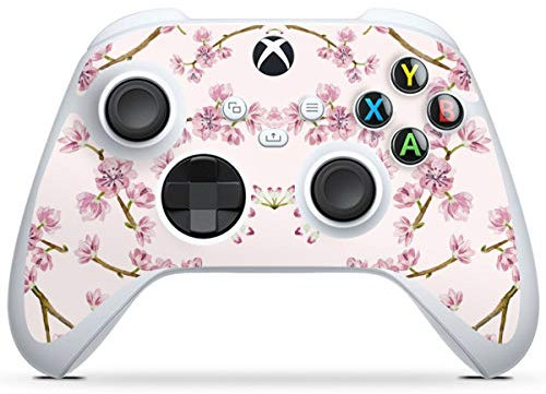 DeinDesign Skin kompatibel mit Microsoft Xbox Series S Controller Folie Sticker Kirschblüten Frühling Girl Style