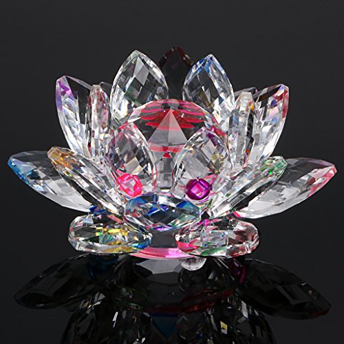 BSTKEY Fleur de Lotus colorée Arc-en-Ciel 130 mm