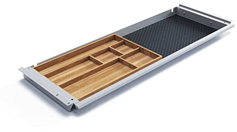EISNHAUER® Unterbau-Schublade Grip L, für Büromaterial & Utensilien, ca. 76 x 26,5 x 3,7 cm (Silber)