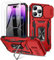 Maxdara for iPhone 14 Pro Max Camera Cover Case with Screen Protector, with Built-in 360° Rotate Ring Stand Magnetic Car Mount Cover Case for iPhone 14 Pro Max 6.7 inch, Red