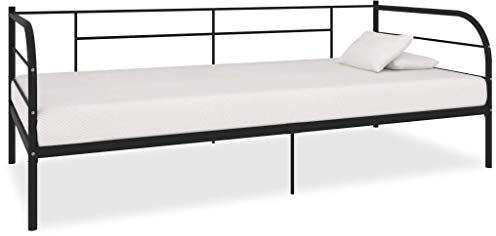 ZEYUAN Tagesbett USB, Schlafsofa, Schlafcouch, Bettsofa, Sofabett, Daybed, Betten, Bettcouch, Polsterliege, Bett Sofa, Braun Stoff 90x200 cm