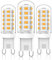 Cxyemt G9 LED Dimmbar Lampen, 5W Ersatz für 40W Halogenlampe, Warmweiß 2700K LED Leuchtmittel, Kein Flackern, 420LM AC220-240V 360° Abstrahlwinkel G9 Birnen, 3er Pack