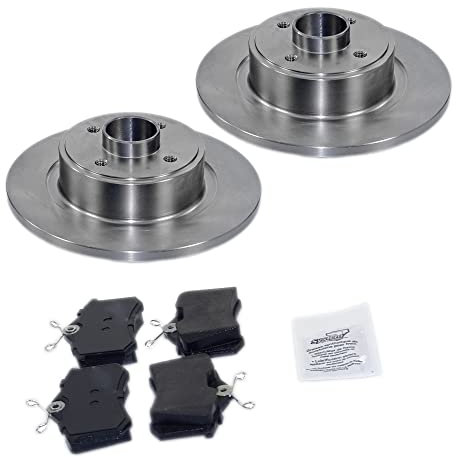 ATEC Germany Bremsenset Hinterachse inkl. Bremsscheiben Ø 268 mm Voll + Bremsbeläge Hinten inkl Radlager Kompatibel mit CITROËN BERLINGO (B9), PEUGEOT 308 SW I (4E_, 4H_), PARTNER