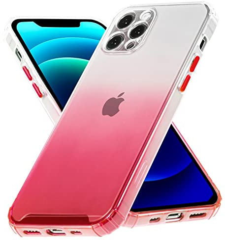 Verco Farbwechsel Hülle für Apple iPhone 11, Schutzhülle Handy Cover Transparent mit Farbverlauf und Kameraschutz Slim Case, Rot