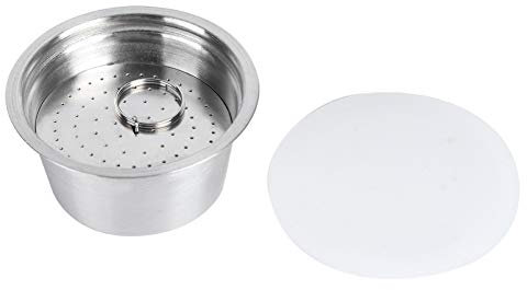 Wiederverwendbare Kapsel für Edelstahl Kaffeekapseln Sieb Nachfüllbare Kaffee Kapsel Adapter Filtertasse Kapseln zum Befüllen Kaffeemaschinen ubehör (Weiss)