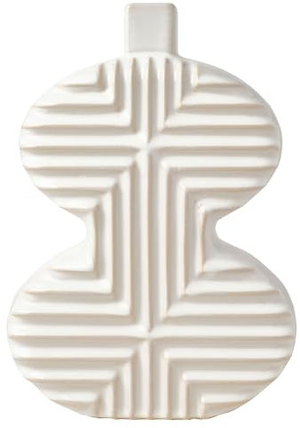 Mikasa Geometrische Kurve Steinzeug-Keramik-Vase, 19 x 7 x 27 cm
