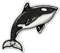 Hinihao 1 x Orca-Tier-Aufkleber zum Aufbügeln oder Aufnähen, Applikation für Kleidung, Rucksack, Handyhüllen, Helme, DIY-Zubehör