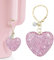 Mokoart Glitter Heart Shape Charms for Stanley Decorations, Tumbler Accessories for Stanley Cup with Handle 40 oz 30 oz, Bling Cute Love Heart Charms for Stanley Cup Accessories (Pink)