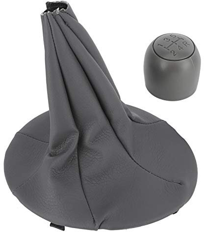 AOWINHIT 5-Gang-Schaltknauf, Grau, mit Staubdichten Manschetten Panda 500 500C,Schaltkn?ufe/Schaltzubeh?r