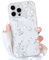 NITITOP Compatible with iPhone 16 Pro Case Cute Clear Flower Floral Branch Design for Women Girls Artistic Transparent Soft TPU Shockproof Protective Phone Cover - White