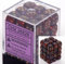 Chessex 36er-Würfel-Set W6 Gemini Violett-Rot/Gold