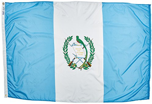 Annin Flagmakers Modell 193165 Guatemala-Flagge Nylon SolarGuard NYL-Glo, 1,2 x 1,8 m, 100 Offiziellen Vereinten Nationen