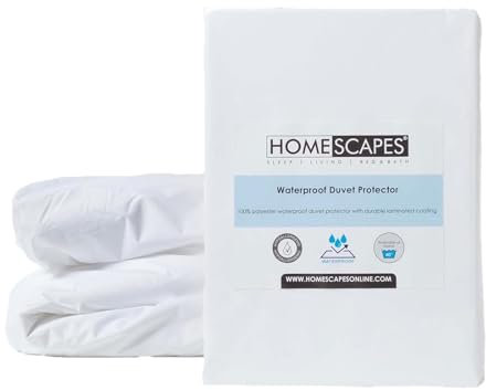 HOMESCAPES Wasserdichter Bettbezug 200x200 cm, Bettdeckenschoner wasserdicht, hypoallergen & waschbar