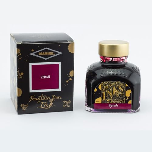 Diamine 80ml Syrah fountain pen ink bottle