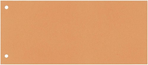 VR - Trennstreifen 10,5 x 24 cm, 100 Stück pro Pack, 180 g/qm!, Recycling-Papier, orange, 2-fach gelocht