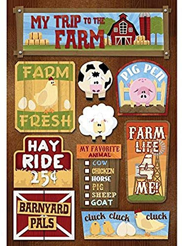 Karen Foster Design säure- und ligninfreie Scrapbooking-Stickerbögen, My Trip to The Farm