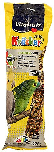 Vitakraft Burton Dene Kracker Feathercare Cockatiel/Parrot Sticks, Chicken, 0.099 kg, Transparent