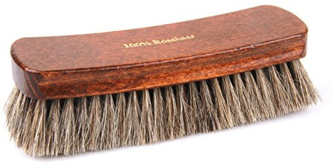 Spazzola lucidante maxi – spazzola di legno per scarpe extra grande 20 cm per lucidare con crine – per un perfetto splendore – z2458 (chiaro/argentato)