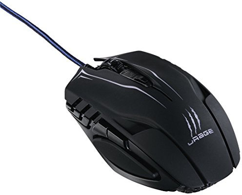 Hama uRageReaper Ess. Maus USB Optisch 2400 DPI Ambidextrös Schwarz - Mäuse (Ambidextrös, Optisch, USB, 2400 DPI, Schwarz)