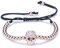 Infinite U Bracelet tressé réglable Multicolore Les Gouttes et Le crâne desséché orné Zirconium à la Mode en Alliage Zircon et Corde de Coton pour Femme, One Size, Métal, Oxyde de zirconium, One Size,