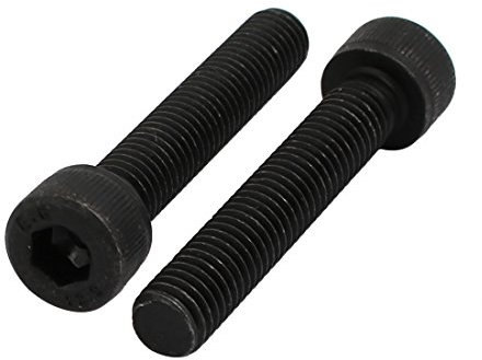 sourcing map 2 Stück M8x45mm 12,9 Grad Innensechskantschraube Linksgewinde Schraube Schwarz DE de