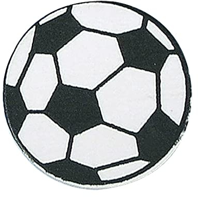 Rayher 8602000 Holzstreuteile: Fußball, 3 cm, SB-Btl. 6 Stück
