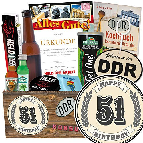 Geschenk zum 51. / Männer Ostpaket / 51 Geburtstag Geschenk