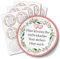 24 SCHÖNE INDIVIDUELLE runde Etiketten SELBER GESTALTEN: Vintage Blumenkranz aquarell Herz rosa - Personalisierte Aufkleber für Hochzeit, Taufe, Muttertag, Valentinstag, Produkte, Geburtstag
