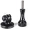 HSU Aluminum Tripod Mount Adapter for GoPro, Hero 13/12/11/10/9/8/7/6/5/4/3 Action Camera Monopod Mount with Thumbscrew (Black)