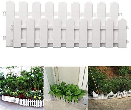 TuToy 12Pcs Flexible Garden Lawn Grass Edging Picket Border Panel Plastic Wall Fence Board - 3