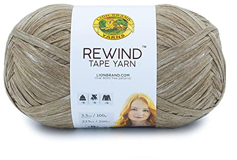 Lion Brand Yarn 523-124 Rewind Garn, Polyester, Weide, 1 Pack, 200 Meter