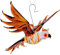 Glasvogelwelt Hängevogel, Eule - Dekoration, Small, Whimsical, Mehrfarbig, Handgefertigt, Unikat, 10 cm