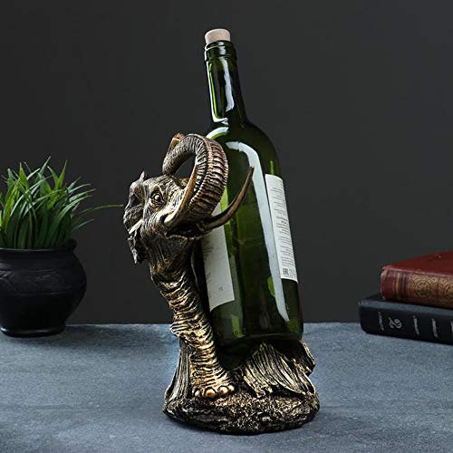 Wine Bottle Holder Elephant Figurine - Best Wine Accessories - Wine Gifts Elephant Decor Kitchen Stuff