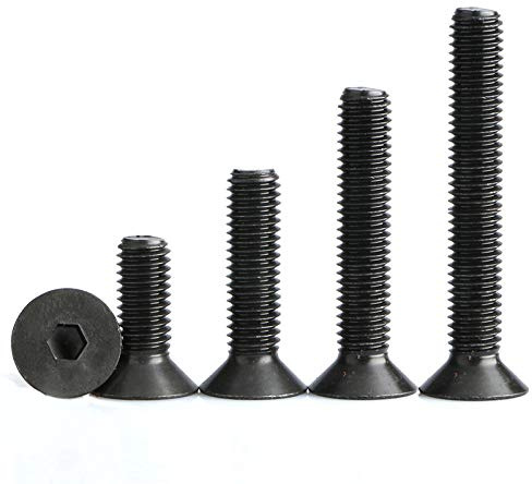 10.9, Senkkopfschraube, Verlängerungsschraube, schwarze Schraube, M12-M12 * 45 mm (20 Stück)