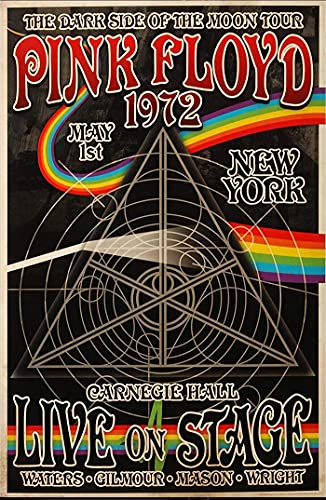 Tainsi Asher Gift Pink Floyd Poster Dark Side Tour, Wandkunst, matt, rahmenlos, 28 x 43 cm, LS-209